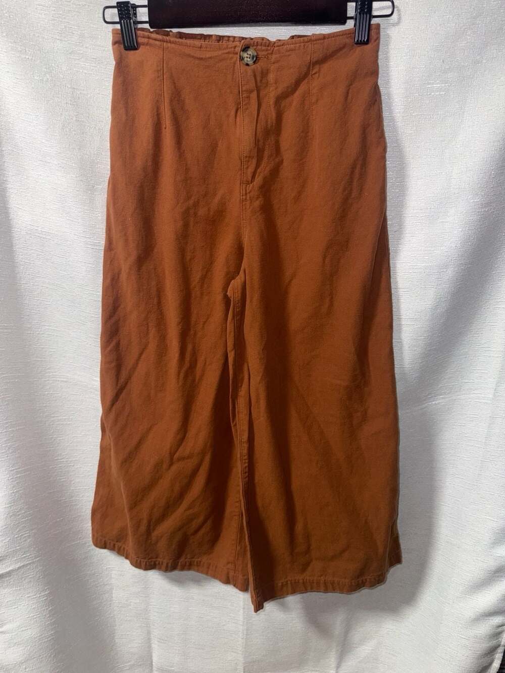 Good Luck Gem Women's Rust High-Waisted Wide-Leg Culottes